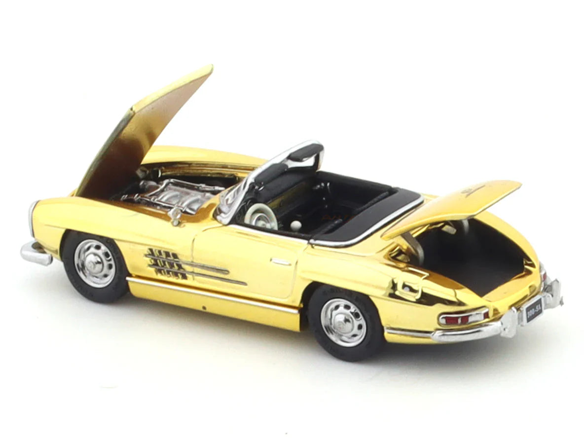 YS Models - 1957 Mercedes -Benz 300SL Roadster Gold - 1/64 Scale