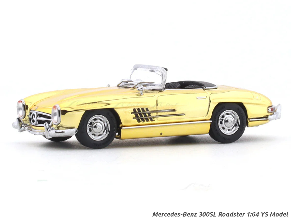YS Models - 1957 Mercedes -Benz 300SL Roadster Gold - 1/64 Scale