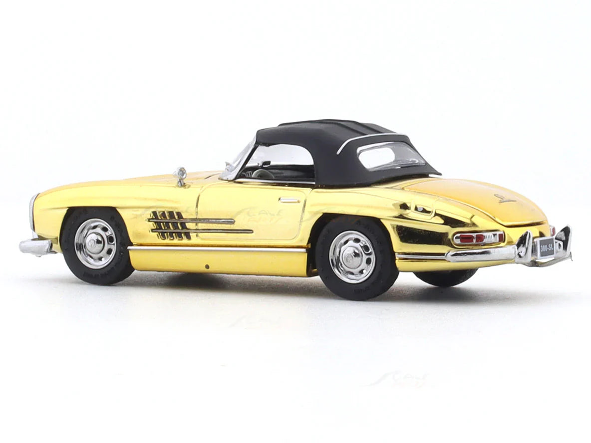 YS Models - 1957 Mercedes -Benz 300SL Roadster Gold - 1/64 Scale