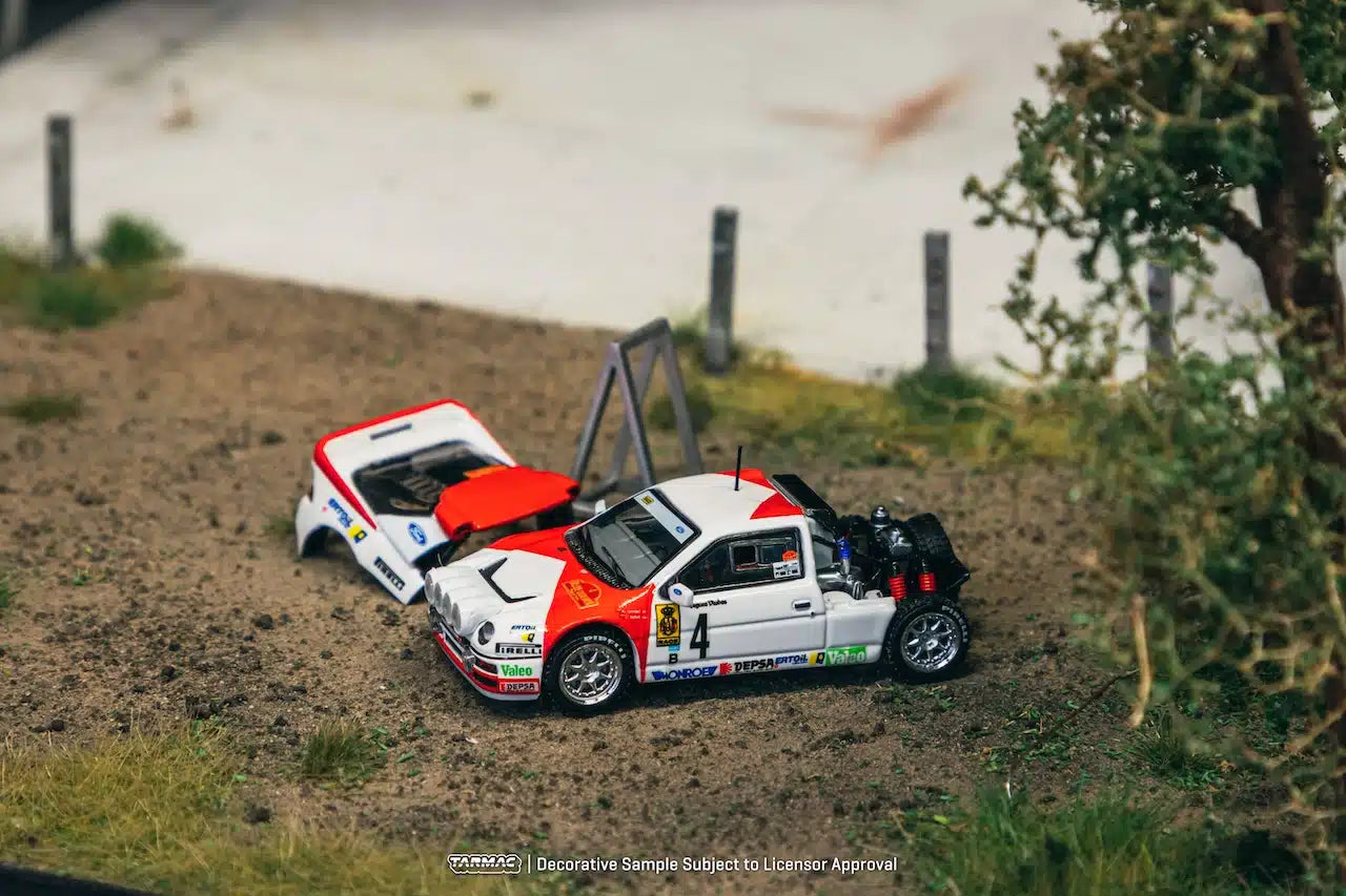 Tarmac Works - Ford RS200 #4 Rallye Catalunya 1986 Antonio Zanini - Josep Autet - HOBBY64+ - Scale 1/64 T64P-001-86RC04