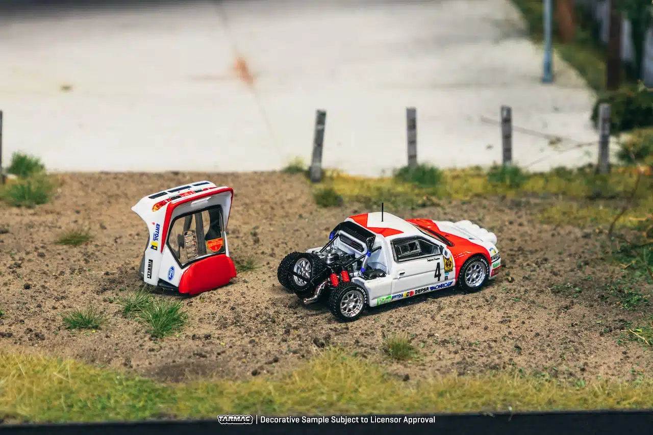 Tarmac Works - Ford RS200 #4 Rallye Catalunya 1986 Antonio Zanini - Josep Autet - HOBBY64+ - Scale 1/64 T64P-001-86RC04