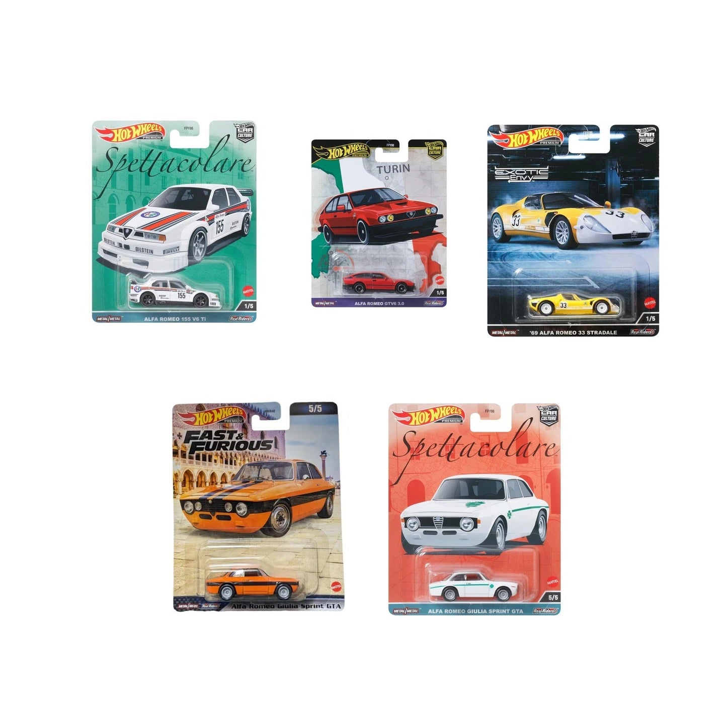 Alfa Romeo Bundle - Hot Wheels Premium - Scale 1/64