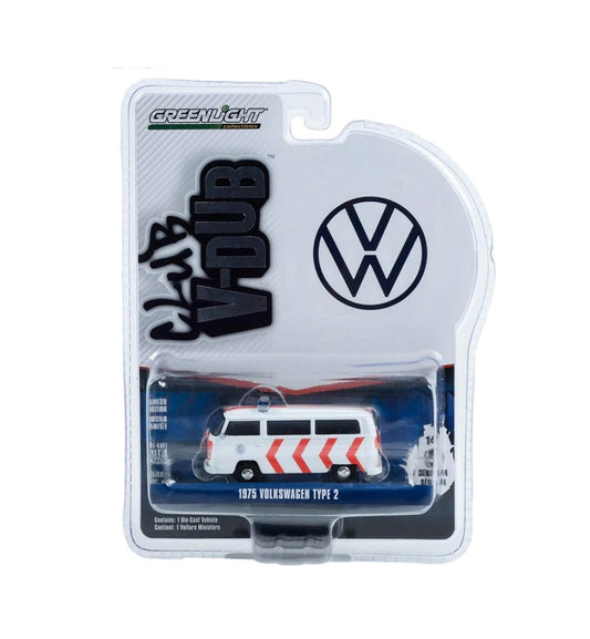 1975 Volkswagen Type 2 Police - Club V-Dub - Greenlight Collectibles - Scale 1/64
