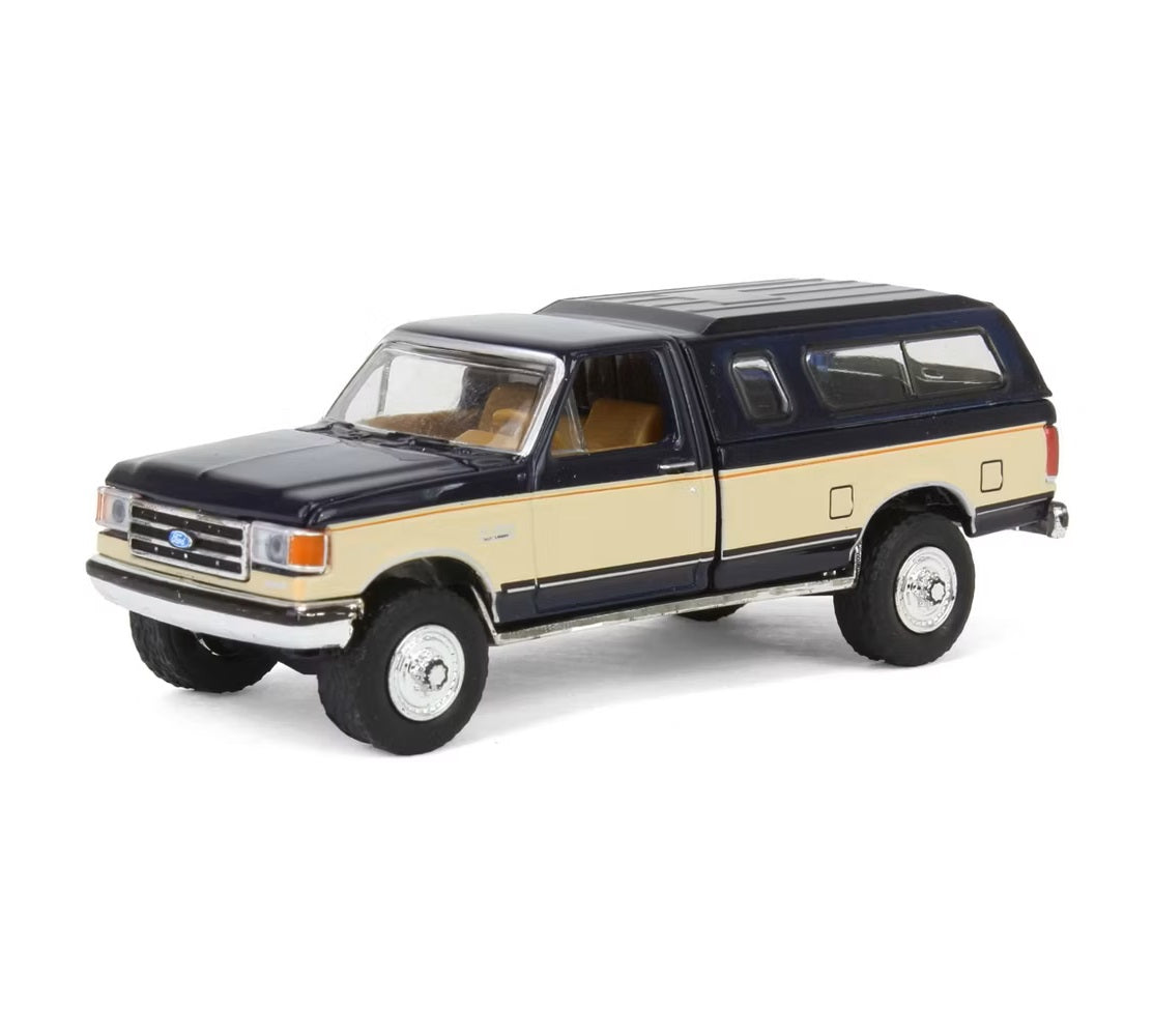 Greenlight - 1991 Ford F-150 XLT Lariat Truck with Camper Shell and Spare Tires - Series Hobby Shop - Scale 1/64