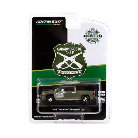 Greenlight - Chevrolet Silverado LT 2018 Z71 Carabineros De Chile - Greenlight - Échelle 1/64