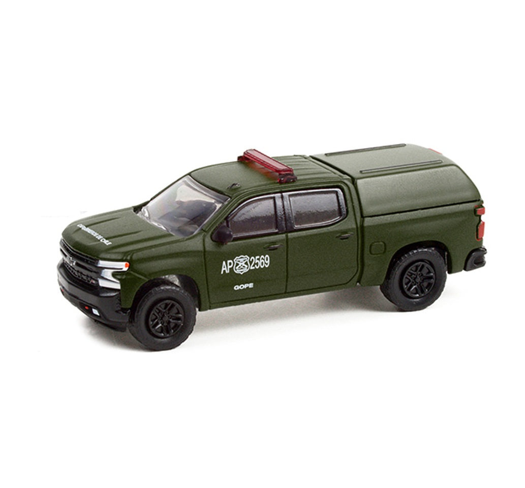 Greenlight - Chevrolet Silverado LT Trail Boss 2021 Z71 Carabineros De Chile - Greenlight - Scale 1/64