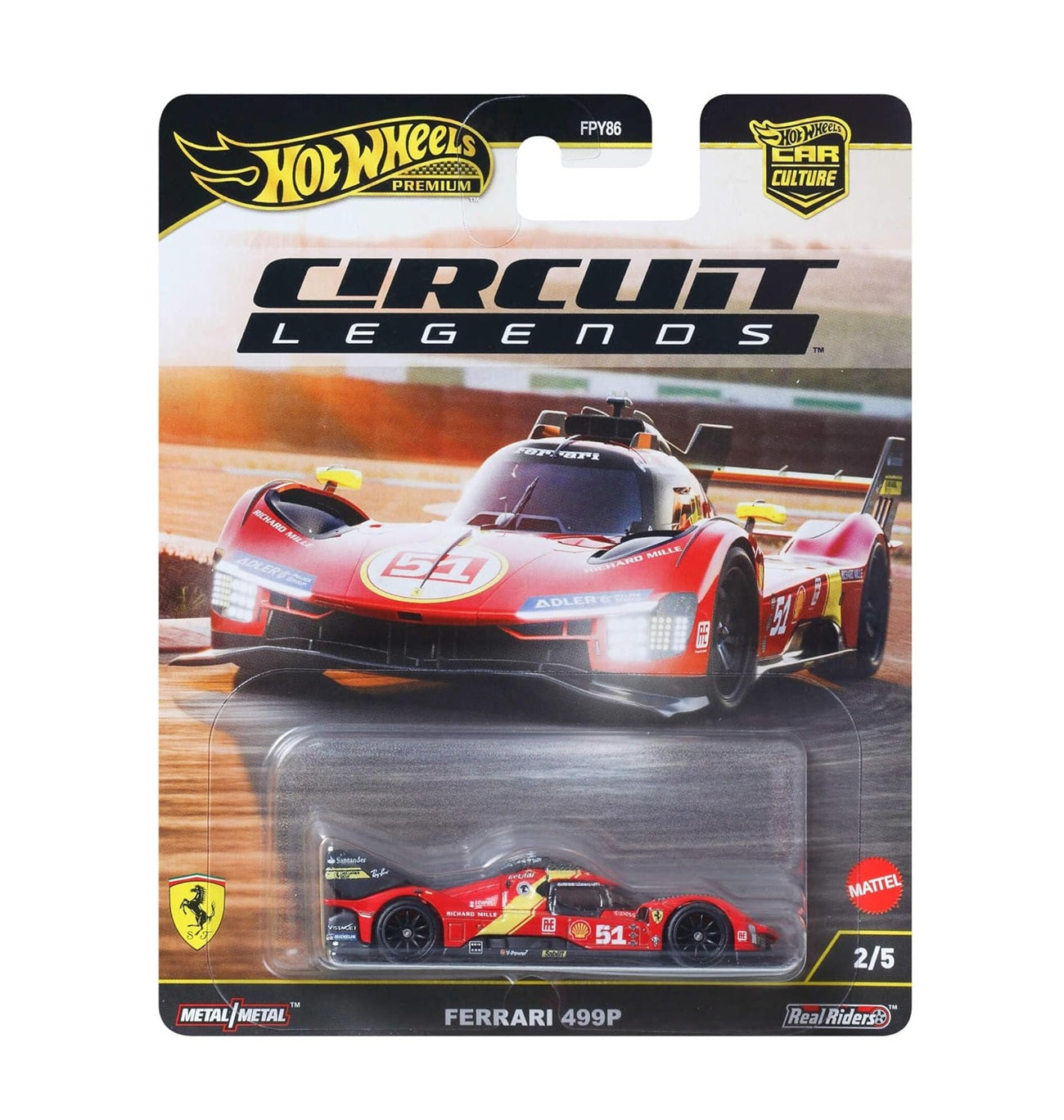 Hot Wheels Premium - Ferrari 499P Circuit Legends Series - Scala 1/64