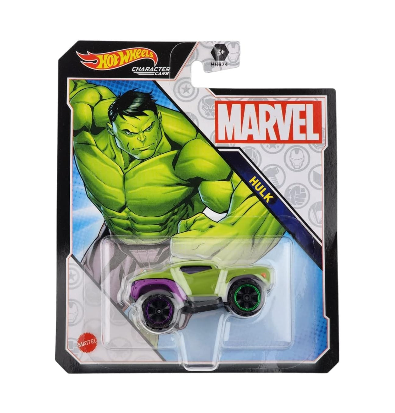 Hot Wheels - Hulk Marvel Studios - HW Character Cars - Scale 1/64 Approx