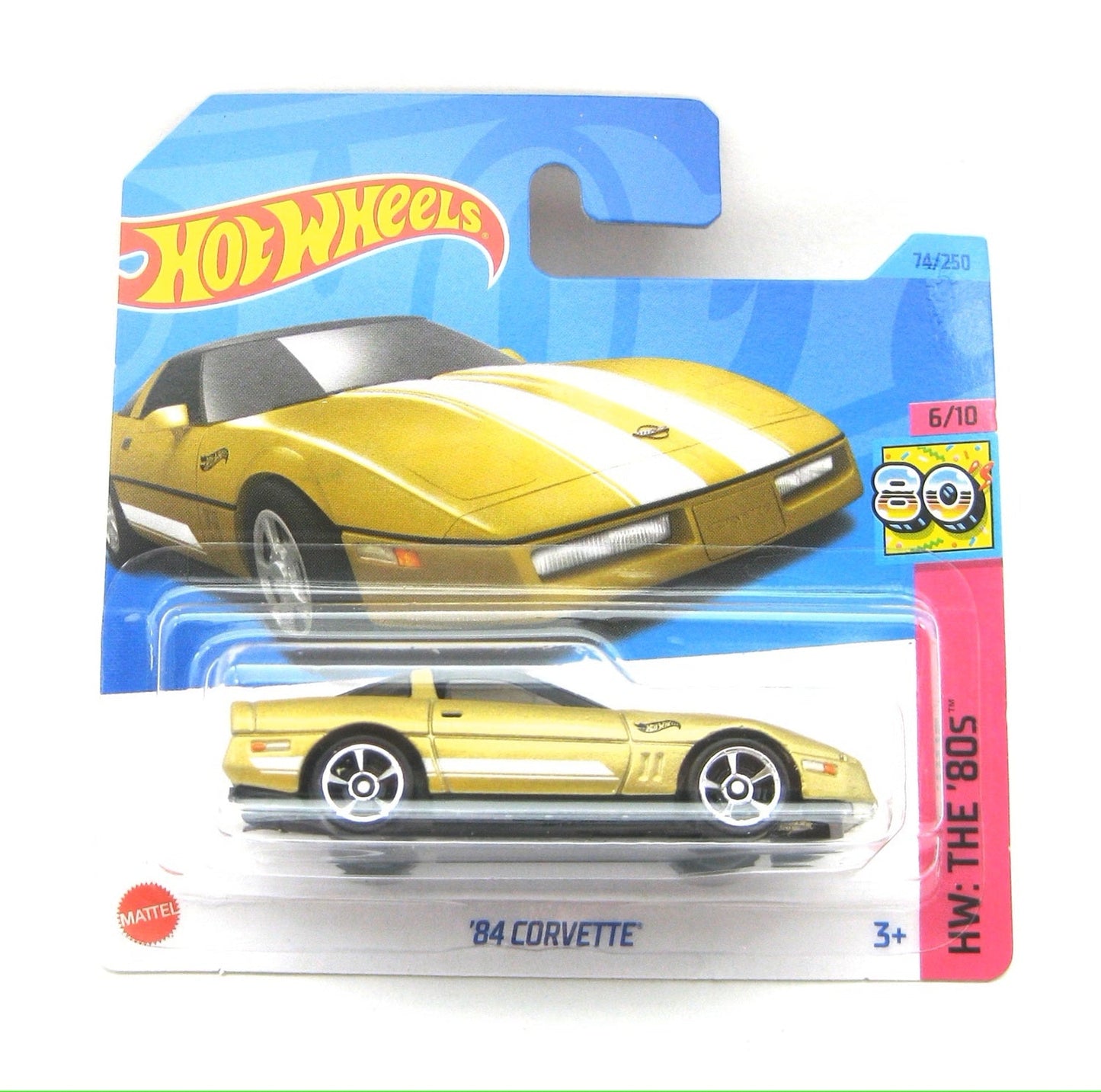 Hot Wheels - '84 Chevrolet Corvette Gold - Scale 1/64 Approx