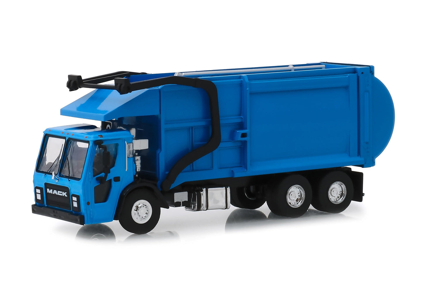 Greenlight - 2019 Mack LR Refuse + Reccle Truck Blue - Series SD Trucks - Scale 1/64