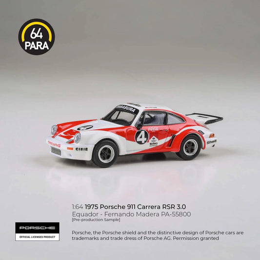 Para64 - 1976 Porsche 911 Carrera RSR 3.0 Equateur Fernando Madera Coca-Cola - Échelle 1/64 PA-55800