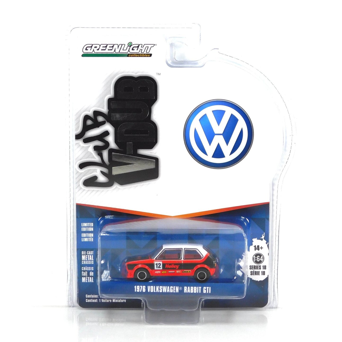 Greenlight - 1976 Volkswagen Rabbit GTI Holley (VW Golf) - Club V-Dub - Scale 1/64