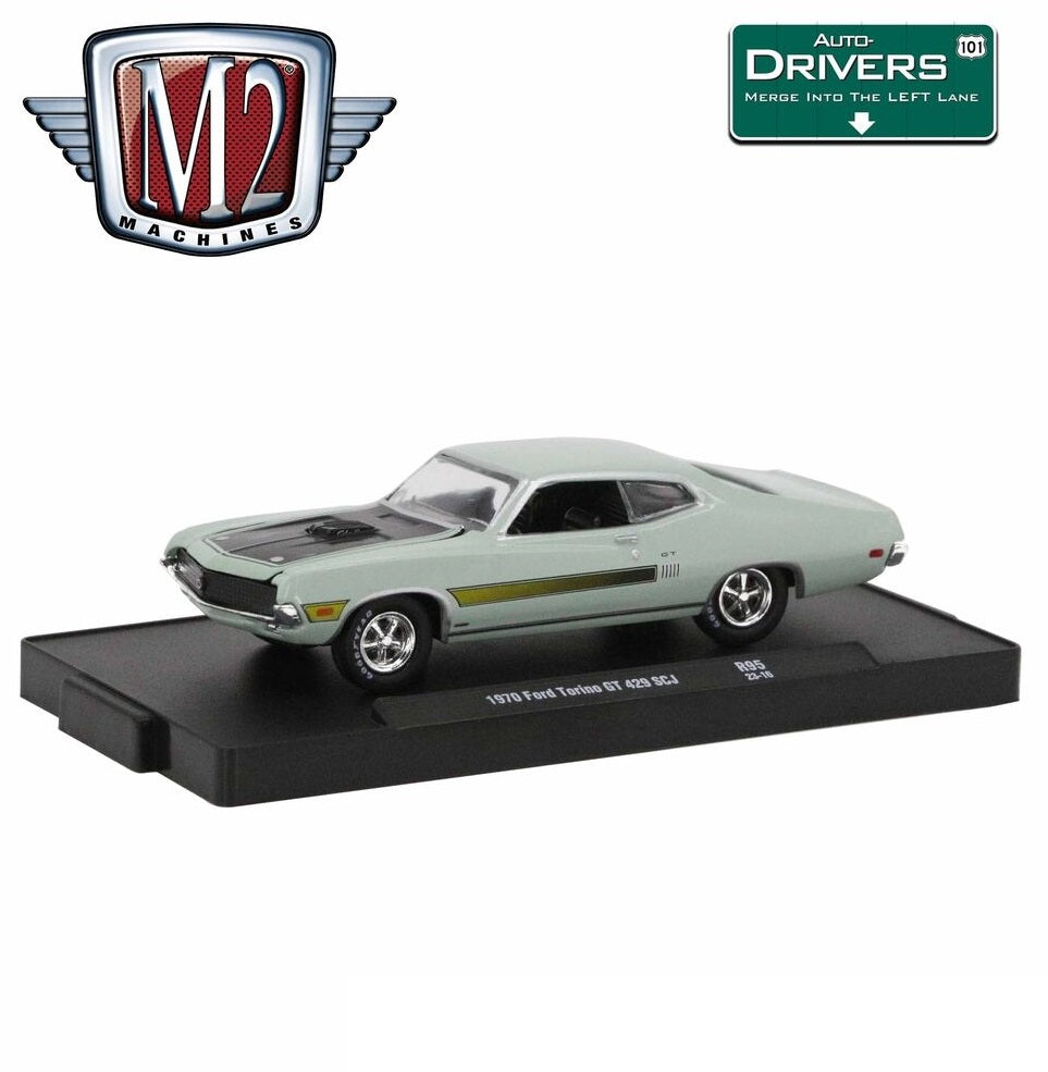 M2 Machines Ford Torino GT 429 SCJ 1970 Light Green - Scala 1/64