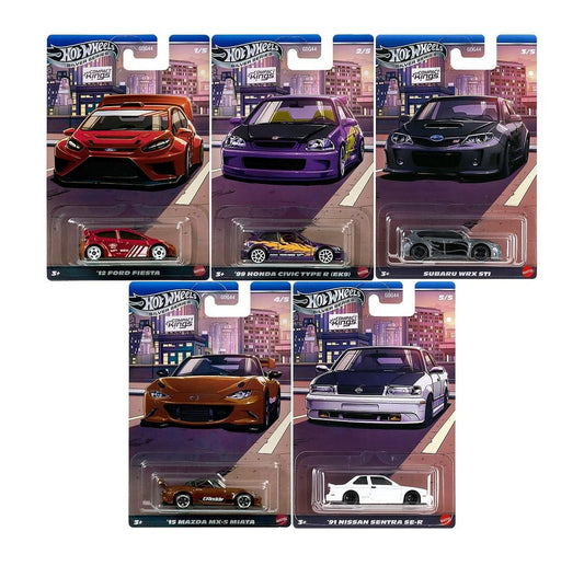 Hot Wheels - Set 5 Models - Silver Series Compact Kings Full Set - 1/64 Scale