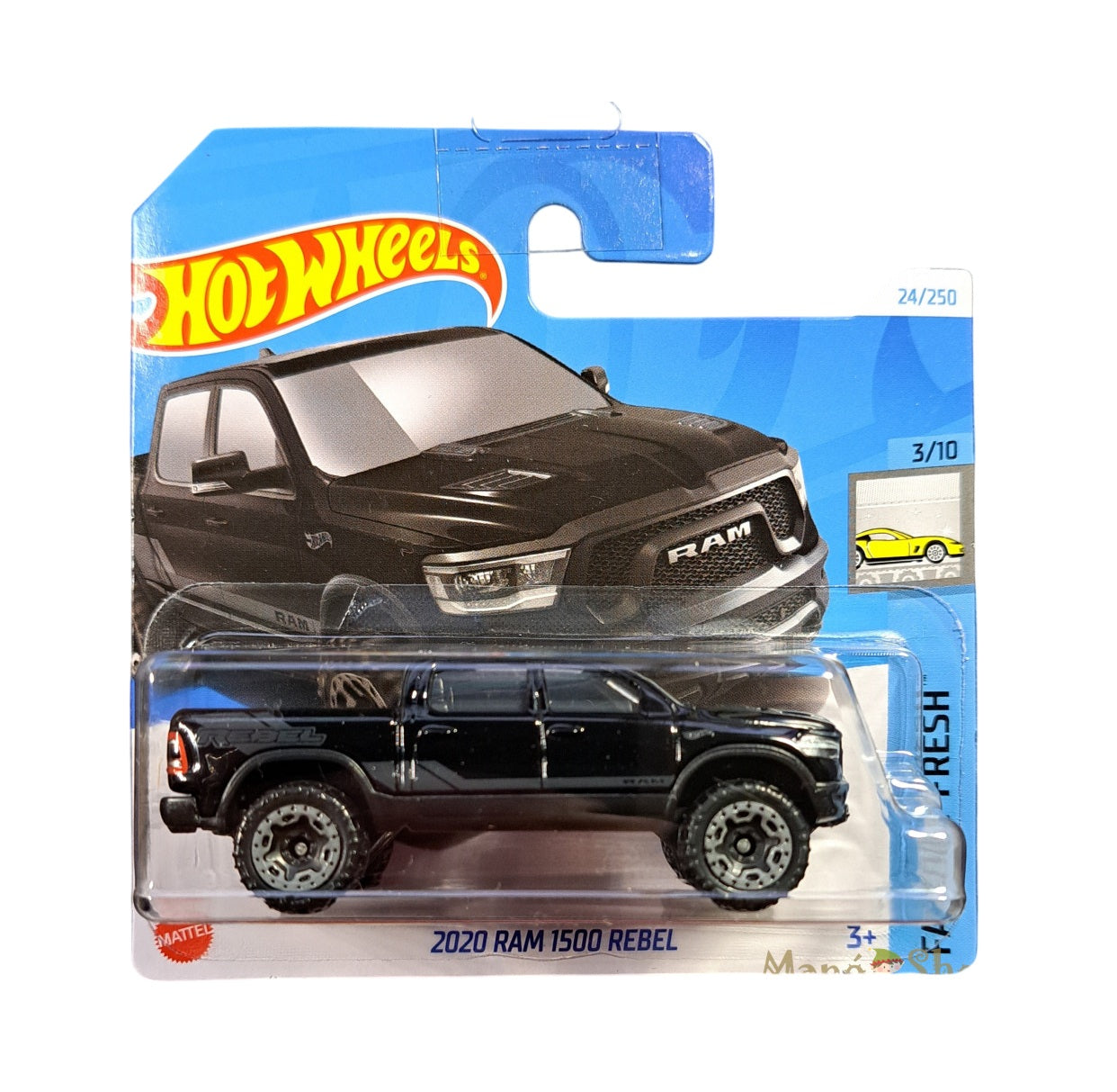 Hot Wheels - 2020 RAM 1500 Rebel Black - HW Factory Fresh 3/10 - Scale 1/64 Approximately